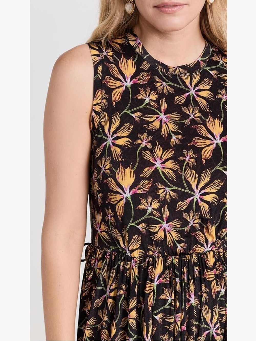 ULLA JOHNSON Clea Sleeveless Floral Odessa Dress L - Picture 2 of 10